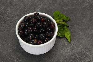 Fresh ripe sweet black currant photo