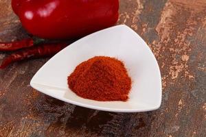 Paprika powder in the bowl photo