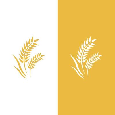 Wheat logo vector icon illustration