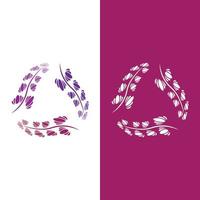 Fresh Lavender flower logo vector