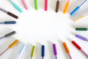 Colorful markers with copyspace photo