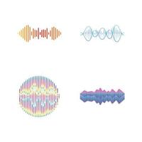 Sound waves vector illustration design