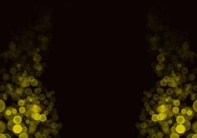 fondo bokeh amarillo dorado hay un destello de luces, navidad e ideas para fiestas de año nuevo. foto