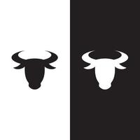 icono de vector de logotipo de cabeza de toro