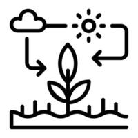 Hand drawn editable icon of a rain vector