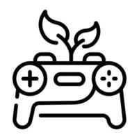 An eco gaming remote doodle vector