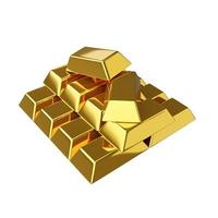 Gold bars. Money saving concept. Investing in gold. 3D Illustration. photo