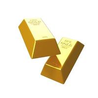 Gold bars. Money saving concept. Investing in gold. 3D Illustration. photo