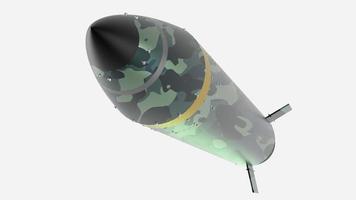 cohete misil guerra conflicto munición ojiva nuclear militar arma nuke 3d ilustración nave espacial foto