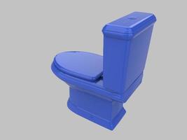 blue wc seat 3d illustration photo