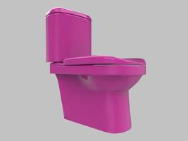 lavatory closet bathroom wc water pink 3d illustration photo