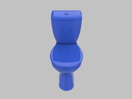 blue wc seat 3d illustration photo