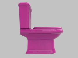 lavatory closet bathroom wc water pink 3d illustration photo