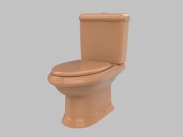 classic isolated seatcloset toilet wc porcelain 3d illustration photo