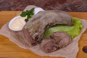 Gurmet pork tongue snack photo