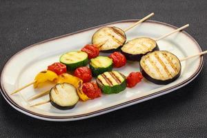 Vegan Vegetable skewer photo