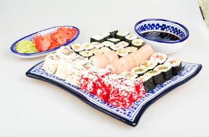 Sushi Set - Different Types of Maki Sushi and Nigiri Sushi photo