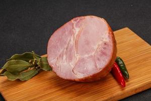 Ham cut in the board photo