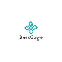 abstract initial letter G and B logo in blue color isolated in white background applied for property management company logo also suitable for the brands or companies that have initial name GB or BG vector