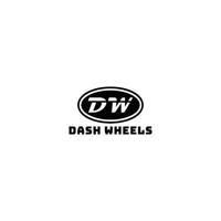 abstract initial letter D and W logo in white color isolated in black circle shape applied for automotive restoration company logo design also suitable for the brands that have initial name DW or WD vector