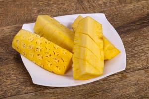 Sliced sweet ripe tasty pineapple photo