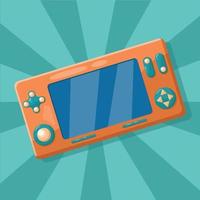 Retro Game Console in Flat Design Vector