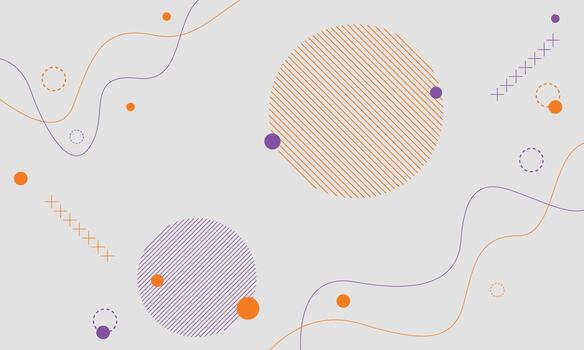 Flat Abstract Shapes Background Design vector