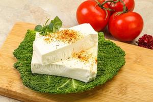 Greek Feta cheese for salad photo