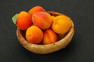 Fresh ripe sweet few apricots photo