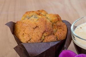 Muffin with coffee photo