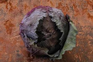 Natural ripe Organic violet cabbage photo