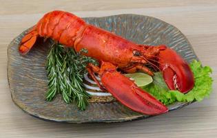 Red boiled lobster photo