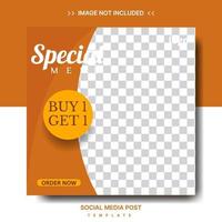 food culinary social media post template design vector