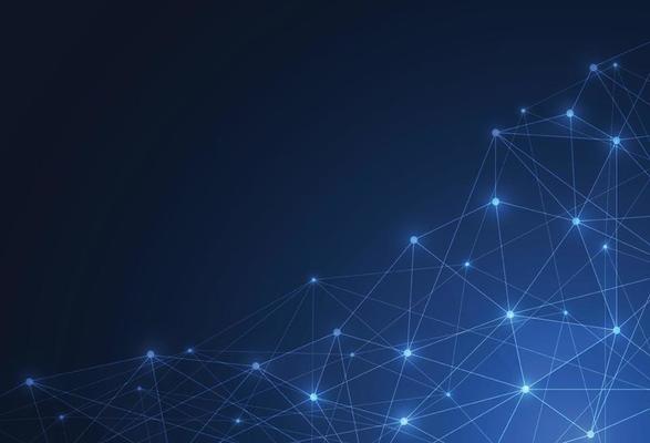 Abstract technology lines and dots connection background. Geometric design. Vector illustration