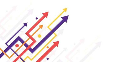 Financial growth arrows with colorful. Vector illustration