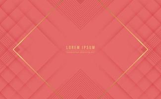 Golden line with square shape. Luxury abstract background. Design for your poster, banner. Vector illustration