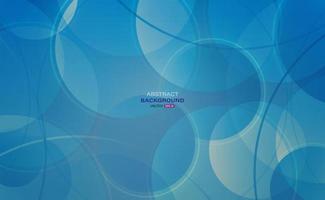 Geometric blue shape with circle lines abstract background. Vector illustration