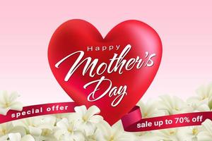 Mother's Day Sale Celebration Template For Ads, Posters, Banners. Realistic EPS file. vector