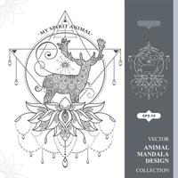 My Spirit Animal Design, Animal Mandala vector