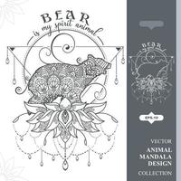 Bear is My Spirit Animal Design vector