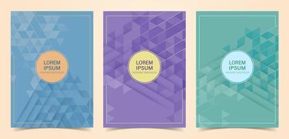 Cover design template abstract modern with triangle shape pattern. vector illustration