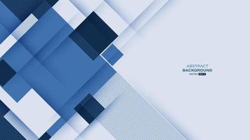 Blue geometric shapes abstract background with line stripe vector