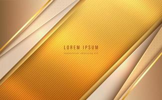 Abstract decor elements and lines stripe on shiny gold background. Vector illustration