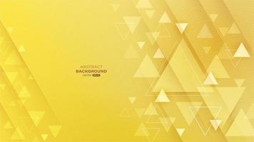 Triangle shape abstract geometric yellow background. Vector illustration.