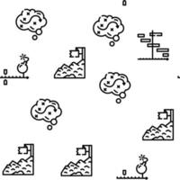 Planning Startup Project Strategy Vector Seamless Pattern
