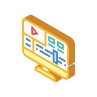 video processing software isometric icon vector illustration