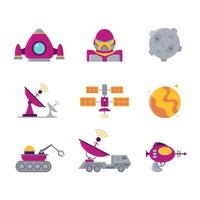 Set of Science Fiction Icons vector