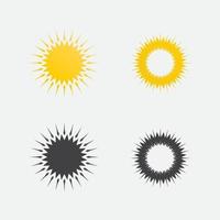 sol vector ilustración icono verano logo