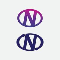 N Letter Logo and font identity design graphic vectorTemplate vector