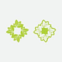 LEAF AND NATURE TREE set LOGO FOR BUSINESS VECTOR GREEN PLANT ECOLOGY DESIGN